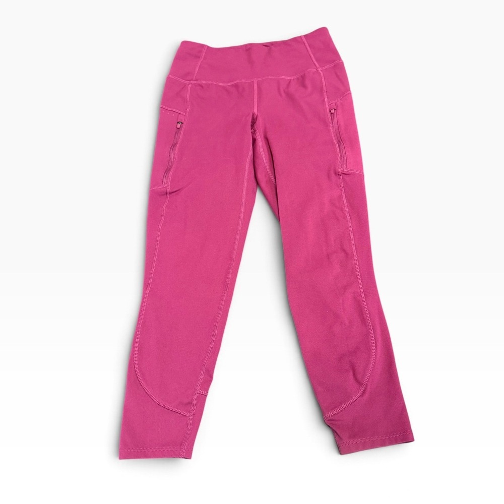 Mondetta Magenta Pink High Rise Athletic Leggings with Zipper Pockets Small